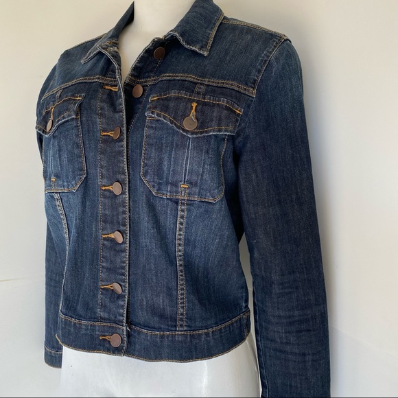 Kut From The Kloth Button Front Denim Jean Jacket Med/ Large Blue - Picture 3 of 5